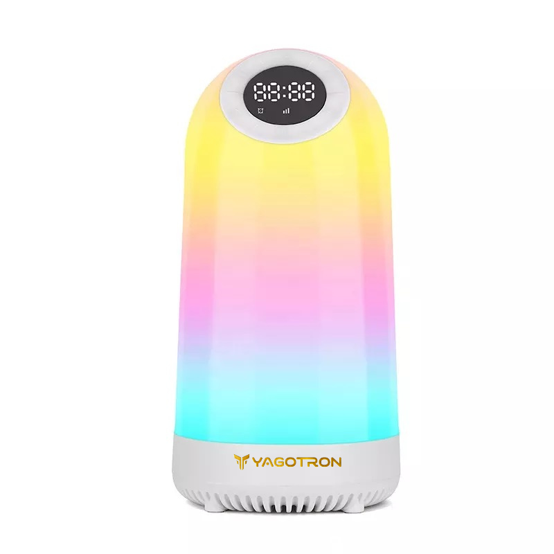 Yagotron Spectrum Portable Wireless Speaker with Lights, Alarm Clock and Touch Control